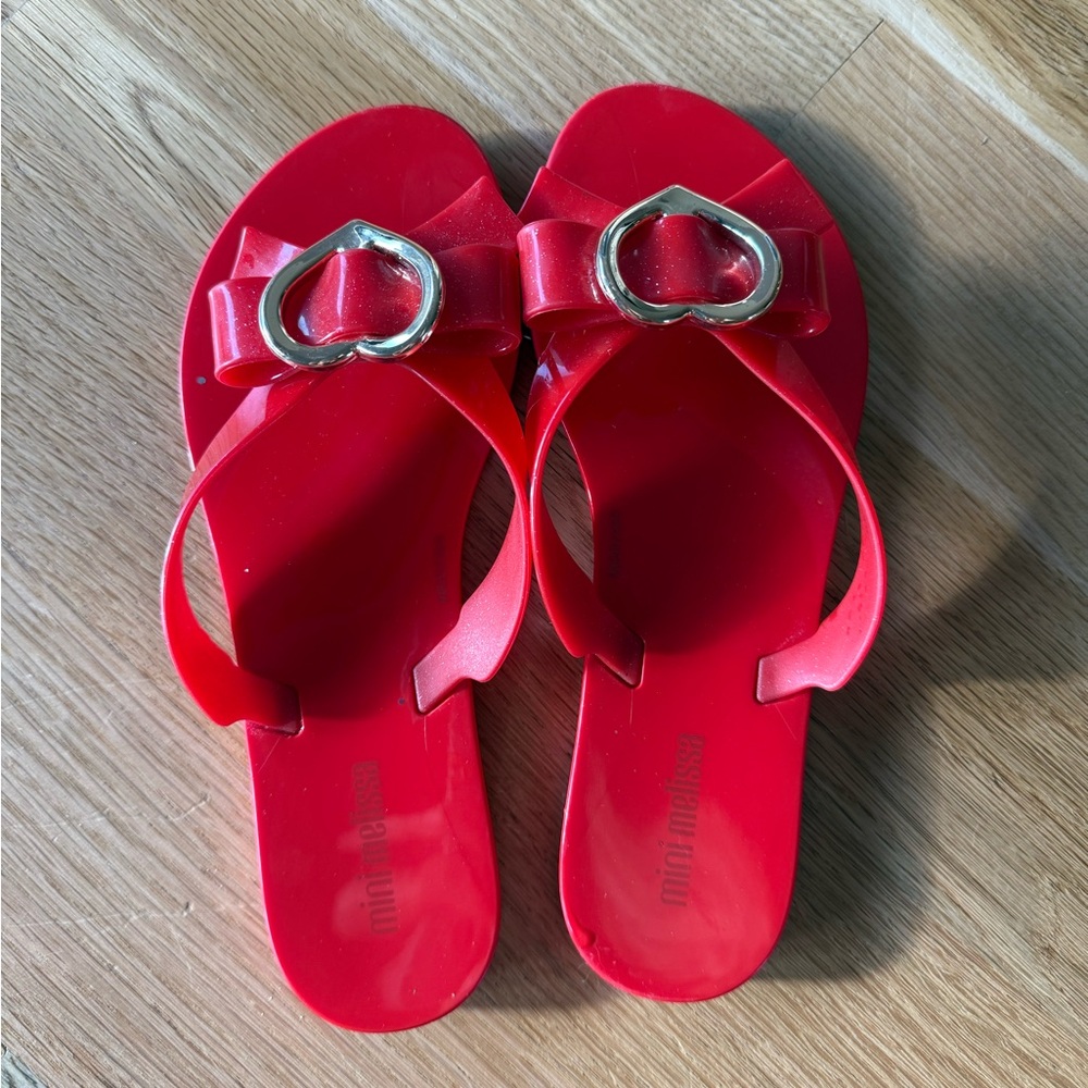 Girls heart mini Melissa flip flops